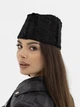 Пилотка из меха Каракуль D.Hats черного цвета - изображение 5
