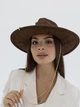 Шляпа федора с полями 9 см D.Hats с цепью цвет коричневый - изображение 2