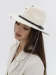 Шляпа федора из шерсти D.Hats с цепью цвет молочный - изображение 8