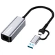 Сетевой адаптер ColorWay USB-A/USB-С 3.0 - RJ45 (CW-AD-CRG) - изображение 1