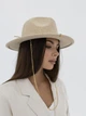 Шляпа федора из шерсти D.Hats с цепью цвет бежевый - изображение 2