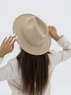 Шляпа федора из шерсти D.Hats с цепью цвет бежевый - изображение 5