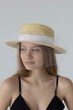 Соломенная шляпа Канотье с белой вуалью - изображение 6