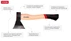 Топор, 600 г, ручка пекан, 48-57 HRC INTERTOOL HT-0256 - изображение 6