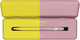 Ручка кулькова Caran d'Ache 849 Paul Smith Chartreuse Yellow & Rose Pink Синя 1 мм в металевому пеналі (7630002353250) - зображення 5