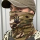 Флісовий Баф Intruder з вишивкою Тризуб України / Шарф-труба мультикам 23х25см - зображення 2
