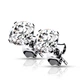 Титановые серьги-гвоздики Spikes T23ERD-05-C с фианитом (5 мм) - изображение 4