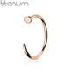 Серьга полукольцо для пирсинга носа Spikes T23NOH2-1810-RD из титана (Толщина:1; Диаметр: 10;Цвет: Золотисый) - изображение 4