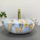 Умывальник (раковина) VBI PARMA MARBLE BLUE GLOSSY накладной - изображение 6