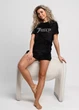 Женская велюровая пижама FS Juicy Футболка + Шорты L Black (7603) - изображение 2