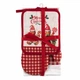 Набір для кухні ARDESTO Christmas Gingerbread, 3шт, 100% бавовна (рушничок), 100% поліестер (прихватки), червоний - зображення 2