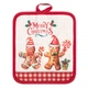 Набір для кухні ARDESTO Christmas Gingerbread, 3шт, 100% бавовна (рушничок), 100% поліестер (прихватки), червоний - зображення 4