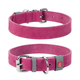 Ошейник для собак кожаный Collar WAUDOG Classic Ш 15 мм Дл 27-36 см Розовый - изображение 1