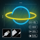 Dekoracyjny neon LED szyld Forever Light SATURN 30 x 17.5 cm (RTV100228) - obraz 3