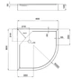 Душевой поддон Lidz Kapielka ST80x80x14, полукруглый LKAST808014 - изображение 4