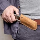 Ніж розкладний з гравіюванням в шкіряному чехлі, Woodpresent - зображення 6