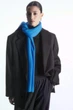 Шарф COS cashmere-blend scarf 1098851015 Блакитний - изображение 2