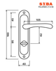 Ручка межкомнатная WC (62мм) на планке SIBA Palermo, полированная латунь (Z14 5K 01 01) - изображение 2