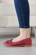 Жіночі лофери шкіряні літні червоні розмір 40 FV_003411 - зображення 3