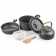 Туристический набор посуды Cooking Set Campsor туристический чайник кастрюля сковорода алюминиевая посуда для походов - изображение 3