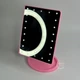 Зеркало с подсветкой прямоугольное для макияжа Large Mirror, настольное косметическое LED зеркало на подставке с регулировкой наклона и органайзером для мелочей, питание от USB/батареек Розовое, LM-02-Pink - изображение 12