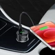 Автомобільний зарядний пристрій HOCO Z42 Light road dual port digital display PD20W+QC3.0 car charger Black (6931474742544) - зображення 6