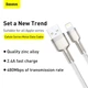 Кабель Baseus Cafule Series Metal Data Cable USB to IP 2.4A 2m White (CALJK-B02) - изображение 8