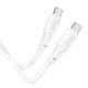 Кабель HOCO X93 Type-C to Type-C 100W, 2m, TPE, TPE connectors, White (6931474790729) - зображення 5