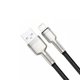 Кабель Baseus Cafule Series Metal Data Cable USB to IP 2.4A 1m Black (CALJK-A01) - зображення 3