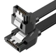 Кабель UGREEN US217 Angled SATA 3 Data Cable 0.5m (Black)(UGR-30797) (UGR-30797) - изображение 1
