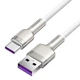 Кабель Baseus Cafule Series Metal Data Cable USB to Type-C 66W 1m White (CAKF000102) - зображення 5