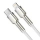 Кабель Baseus Cafule Series Metal Data Cable Type-C to iP PD 20W 1m White (CATLJK-A02) - изображение 3