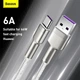 Кабель Baseus Cafule Series Metal Data Cable USB to Type-C 66W 1m White (CAKF000102) - зображення 10