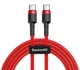 Кабель Baseus Cafule USB Cable Type-C-Type-C 3A 1m Red (CATKLF-G09) - зображення 5