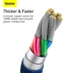 Кабель Baseus Crystal Shine Series Fast Charging Data Cable USB to Type-C 100W 2m Blue (CAJY000503) - изображение 15
