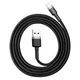 Кабель Baseus Cafule Cable USB For Lightning 2.4A 0.5m Gray+Black (CALKLF-AG1) - изображение 2