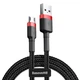 Кабель Baseus Cafule Cable USB For Micro 2.4A 1m Red+Black (CAMKLF-B91) - изображение 1