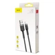 Кабель Baseus Cafule Cable USB For iP 2A 3m Gray+Black (CALKLF-RG1) - изображение 3