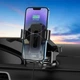 Автотримач для телефону з БЗП HOCO HW3 Wise автоматична індукція Wireless Fast Charging Car Holder (Center Console) Black (6931474791849) - зображення 8