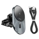 Автотримач для телефона з БЗП HOCO CA91 Magic magnetic wireless fast charging car holder Gray (6931474753465) - изображение 5