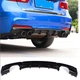 Дифузор заднього бампера для BMW 3 F30/31/34 2012-2019 M Performance, чорний глянець V1 - зображення 7