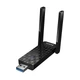 WiFi адаптер HOCO HI34 с двойной антенной, WiFi6, USB, 2.4 GHz и 5 GHz Черный - изображение 1