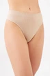 Трусы бразилиана женские бесшовные в рубчик Giulia BRASILIAN BRIEFS RIB S/M Beige-naturale, Спортивные женские трусы-бразилиана - изображение 2