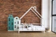 Детская кровать домик Монтессори Busy Wood на ножках Модель 15 160х90 см Белый - изображение 5