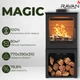 Чугунная печь камин Ravan Magic 10 кВт на дровах - изображение 7