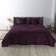 Покривало півтораспальне 150×210 ТЕП VELOUR бордове, ромб круглий, велюр, стьобане - зображення 2