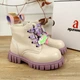 Демисезонные ботинки для девочки на шнурках Apawwa (N752 beige) Размер 24, 15.3 см - изображение 1