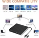 Внешний DVD-привод Amicool USB 3.0, Type-C CD DVD +/-RW, оптический привод - изображение 3