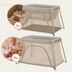 Ліжечко-манеж Lionelo ALICE BEIGE OLIVE 110,5 х 74,5 х 68 см - оливковий - изображение 6