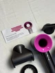 Фен Super Hair Dryer серо-розовый с ионизацией и турборежимом 5 насадок - изображение 5